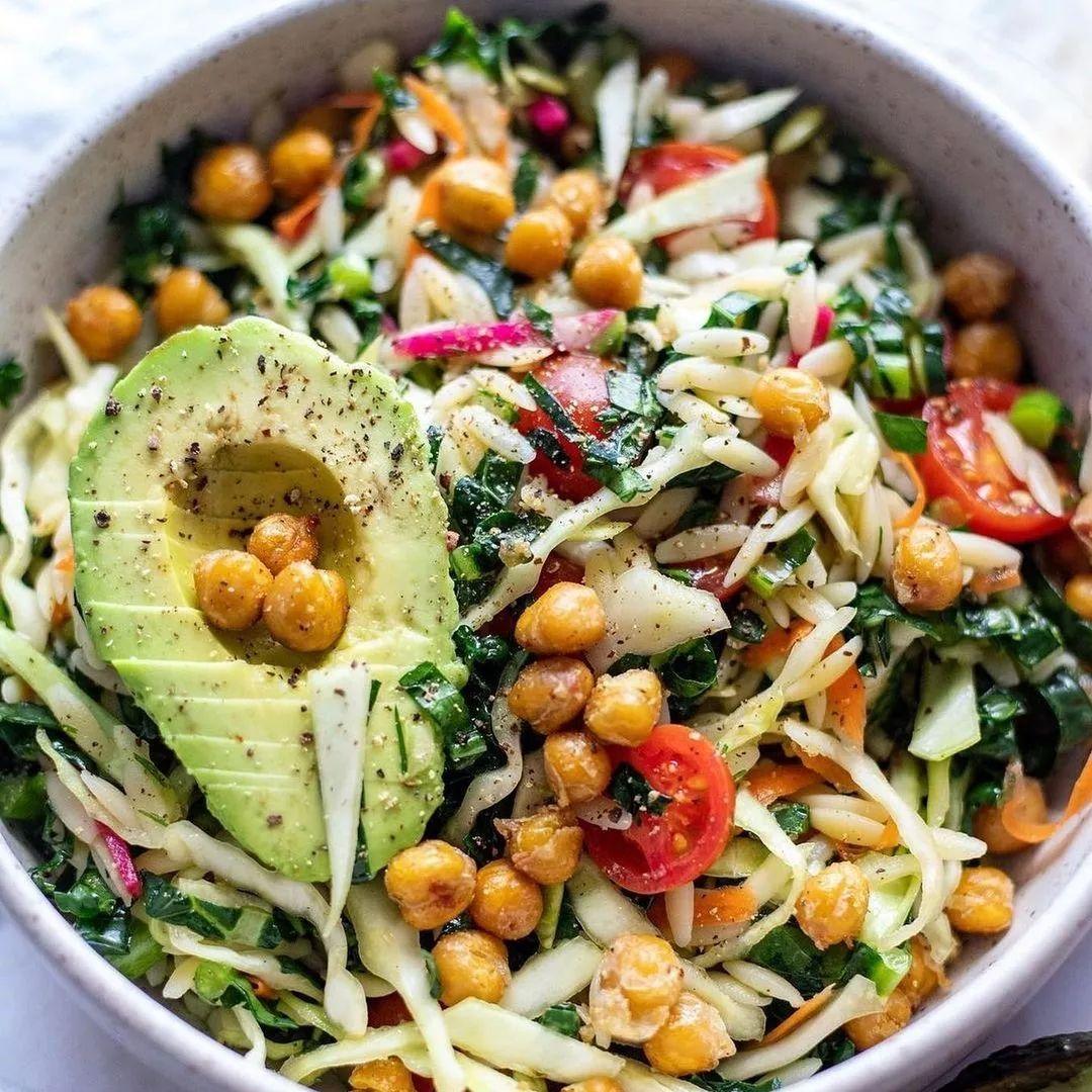 Winter Orzo Salad with Crispy Chickpeas