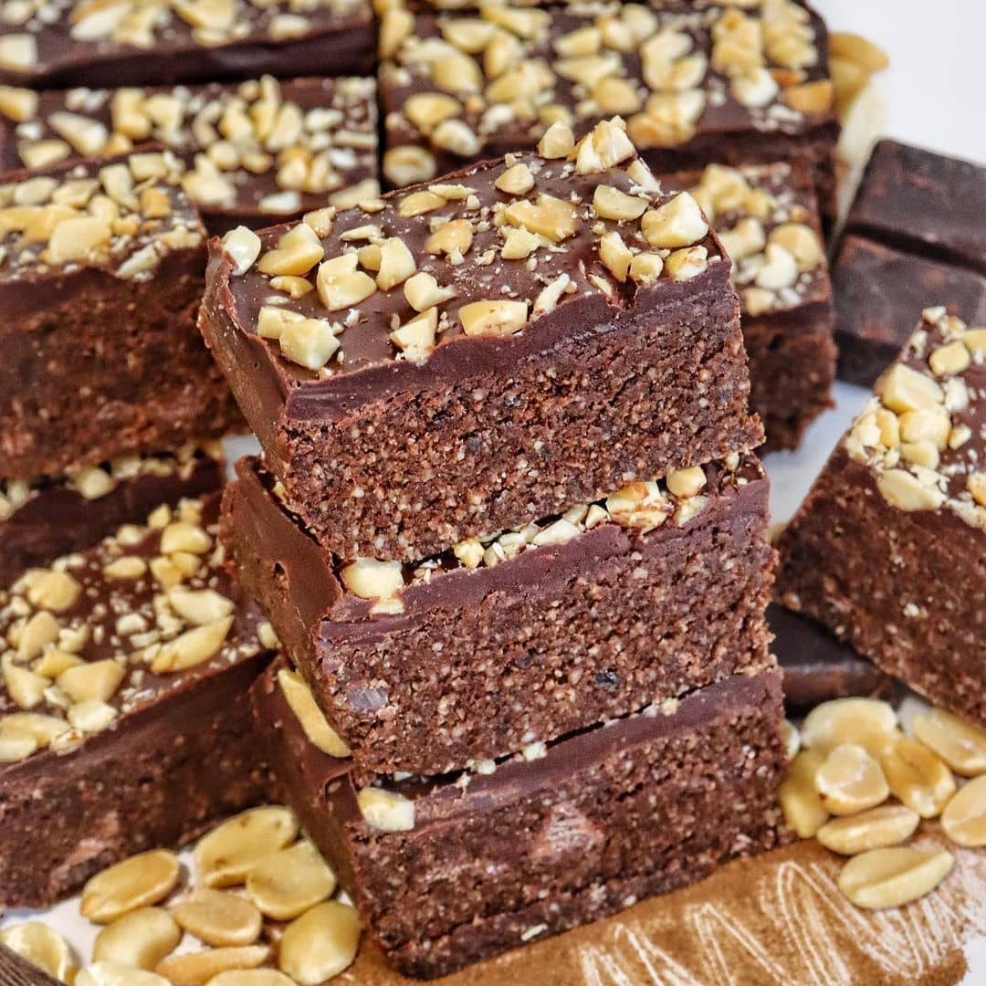 Seven Ingredient Nutty Protein Brownies