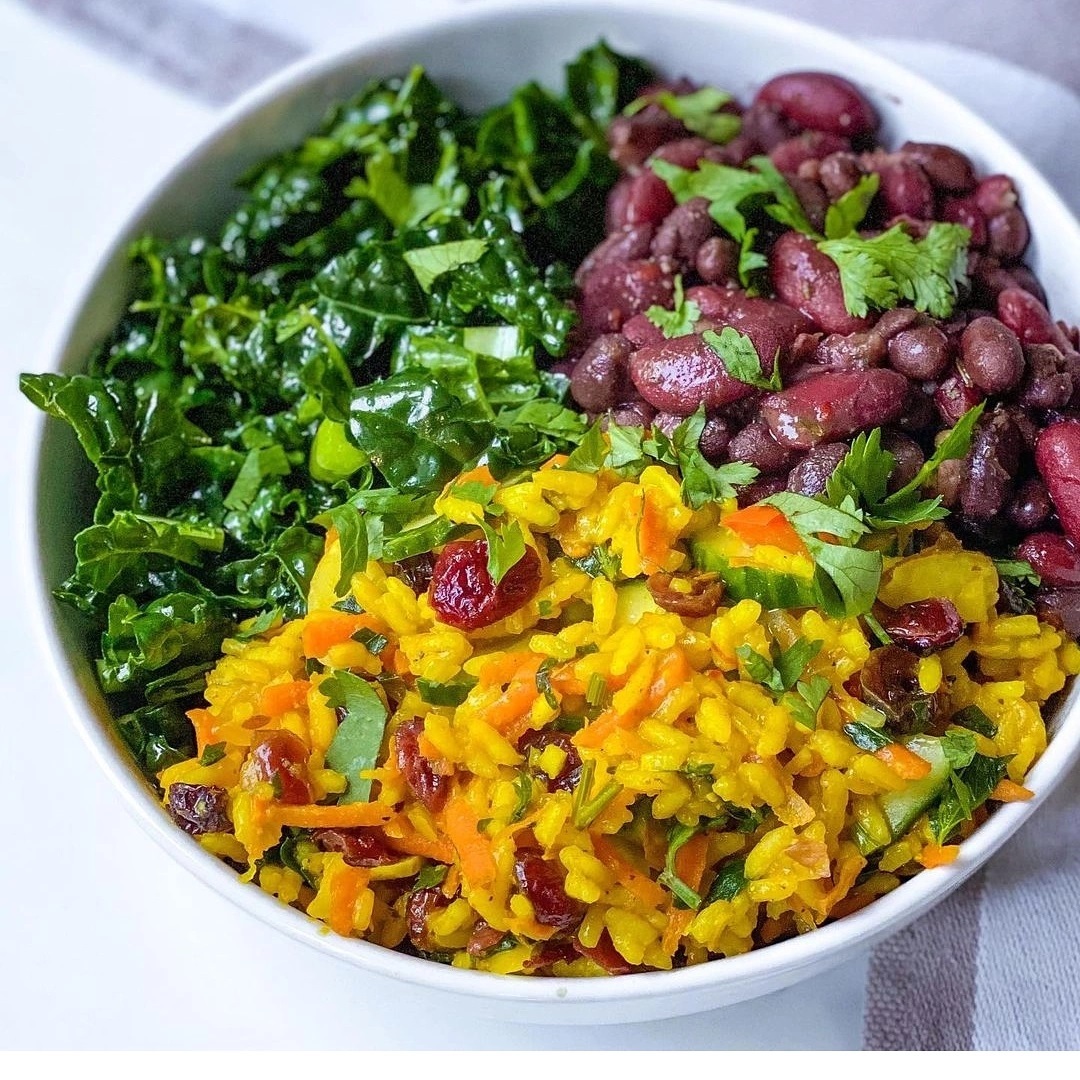 Caribbean Red Beans and Tropical Turmeric Rice