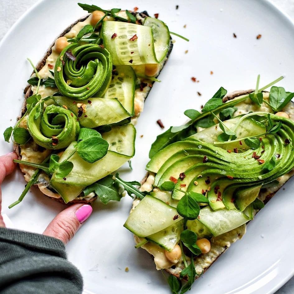 Avocado and Hummus Toast