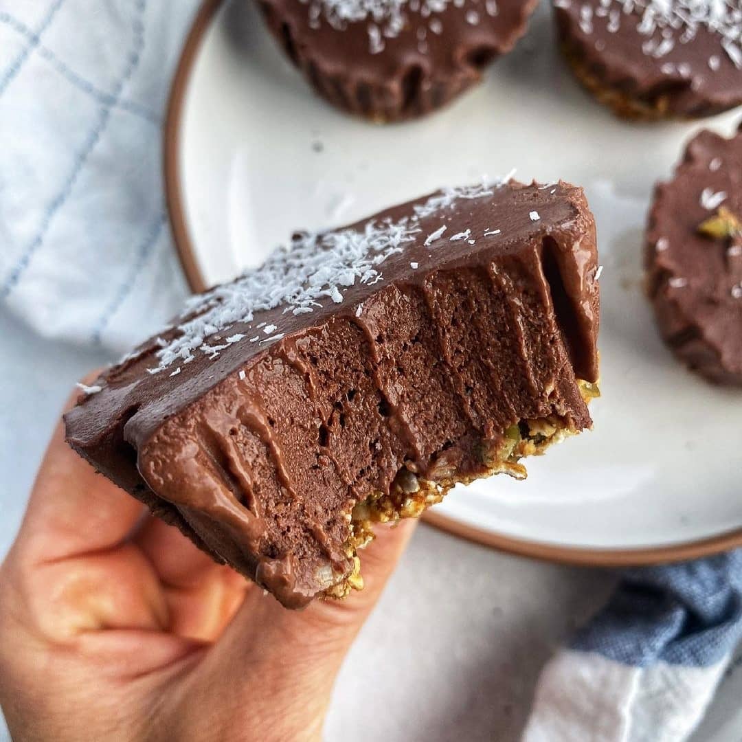 Nut-Free Fudgy Chocolate Protein Cheesecakes