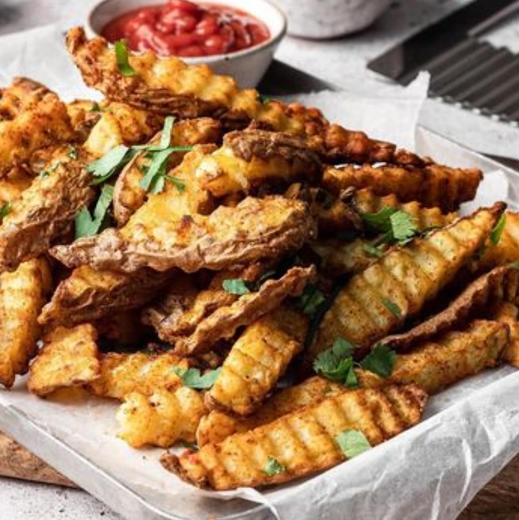 Homemade Crispy Crinkle Cut Chips