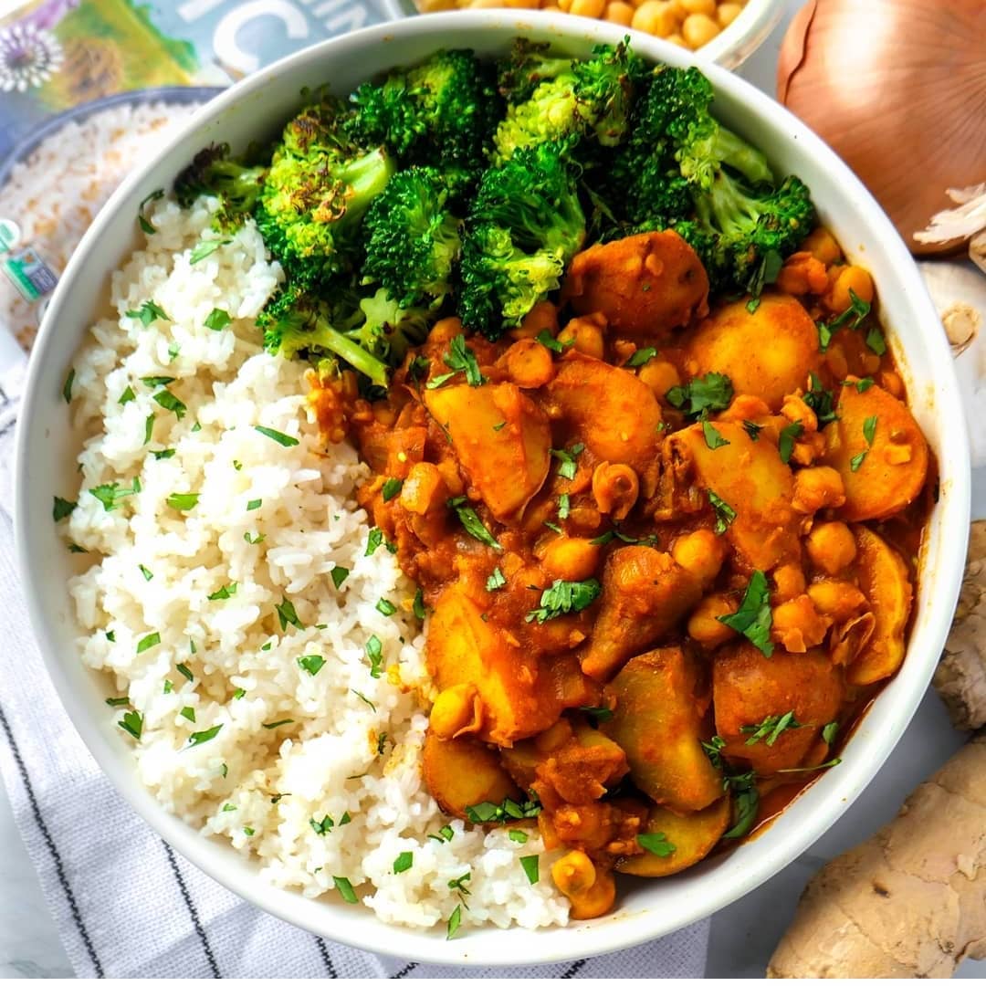 Vegan Bombay Potatoes with Chickpeas