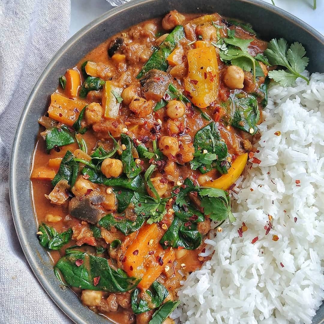 Delightful Chickpea and Eggplant Curry