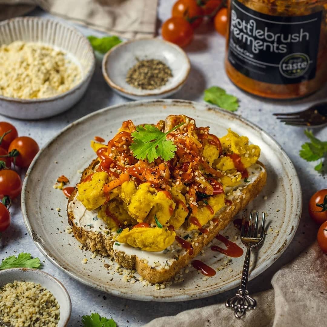 Vegan Scrambled Chickpea Egg on Toast