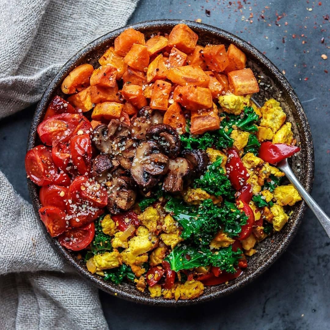 Tofu Scramble Bowl with Veggies