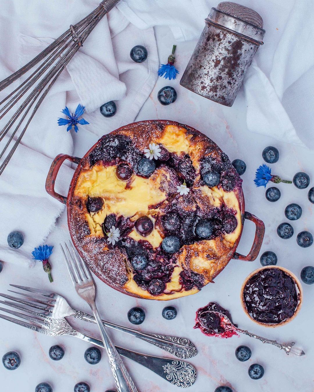 Semmelauflauf Mit Heidelbeeren