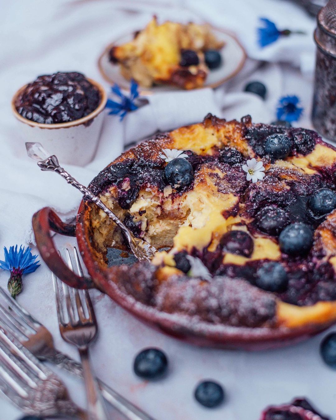 Semmelauflauf Mit Heidelbeeren