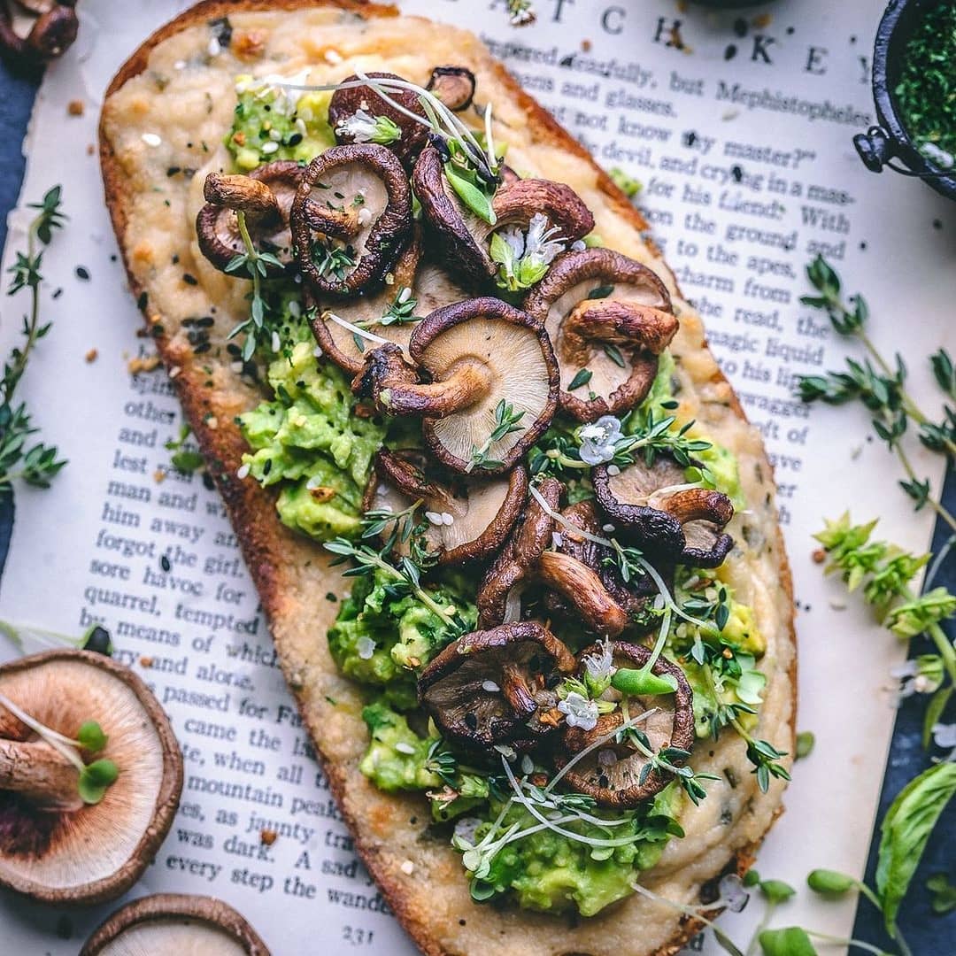 Epic Avocado Toast with Mushrooms and Herbs