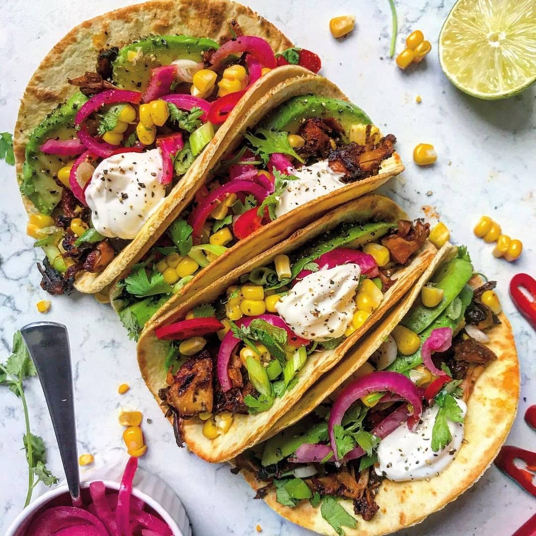 Smoky Jackfruit Tacos with Avocado and Corn
