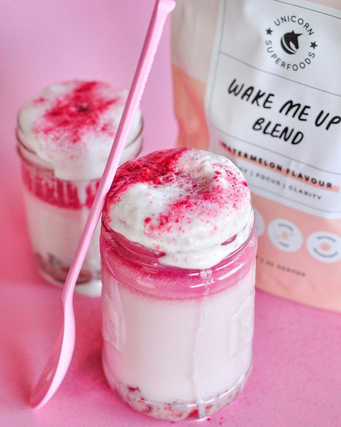 Watermelon Pink Latte Beverage