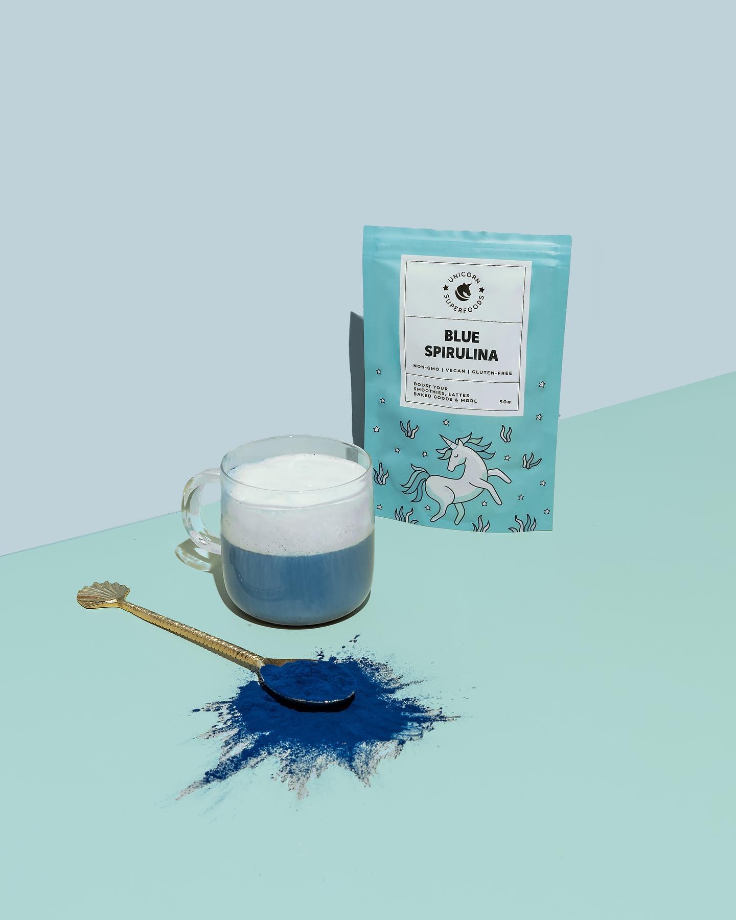 Blue Spirulina Wellness Latte