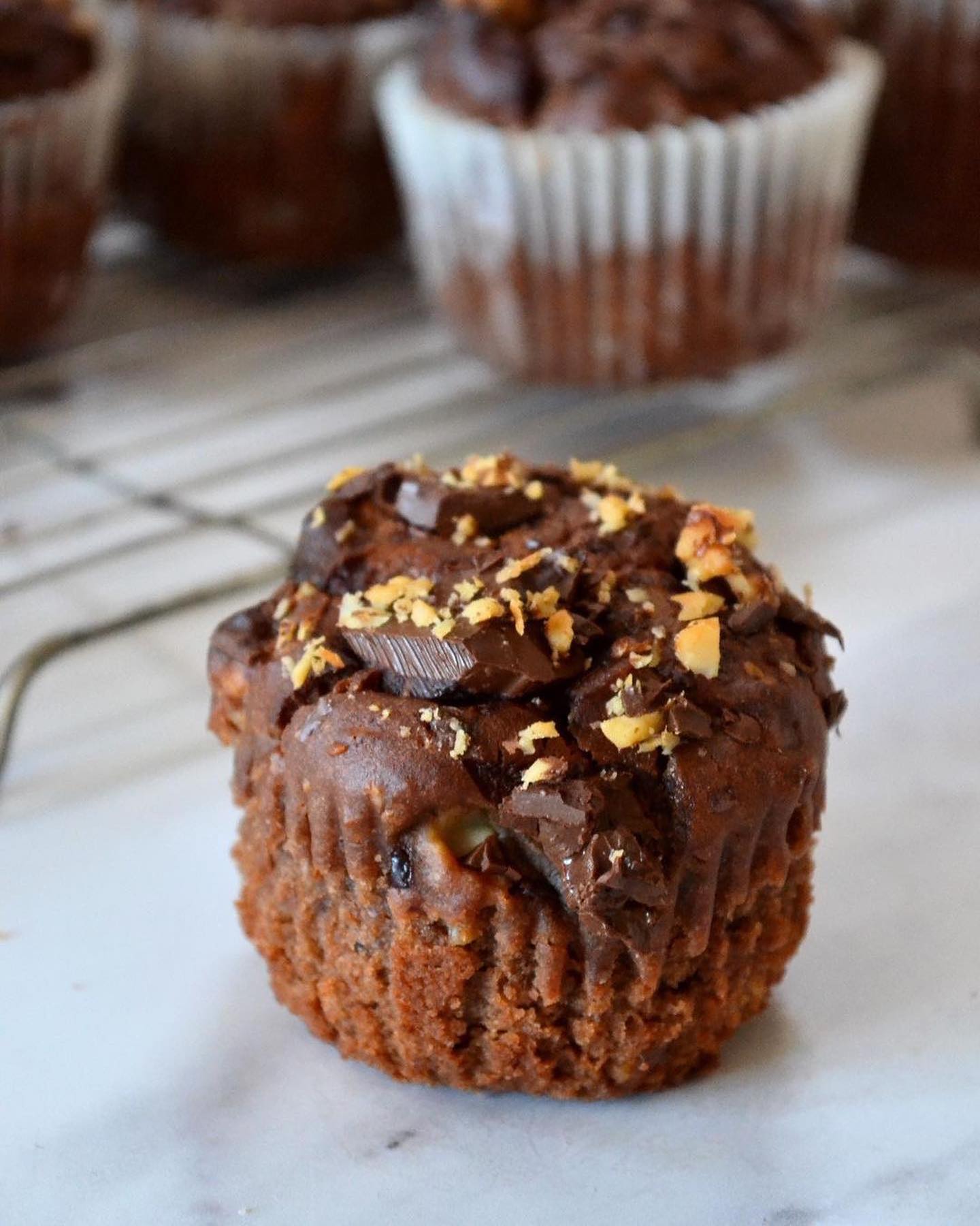 Protein Caramel & Coffee Choc Chunk Muffins