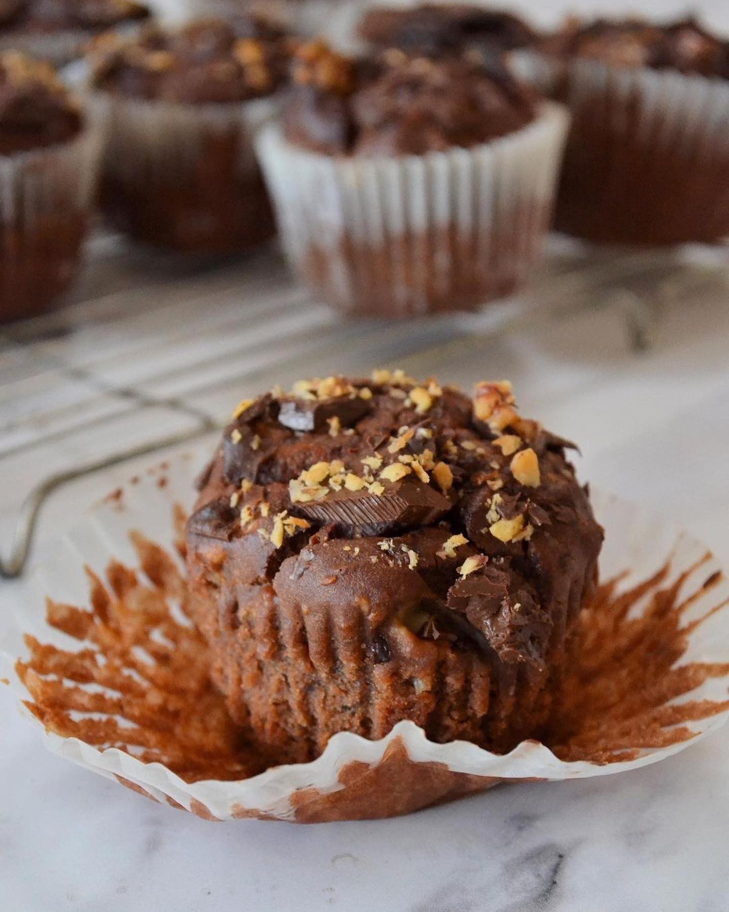 Protein Caramel & Coffee Choc Chunk Muffins