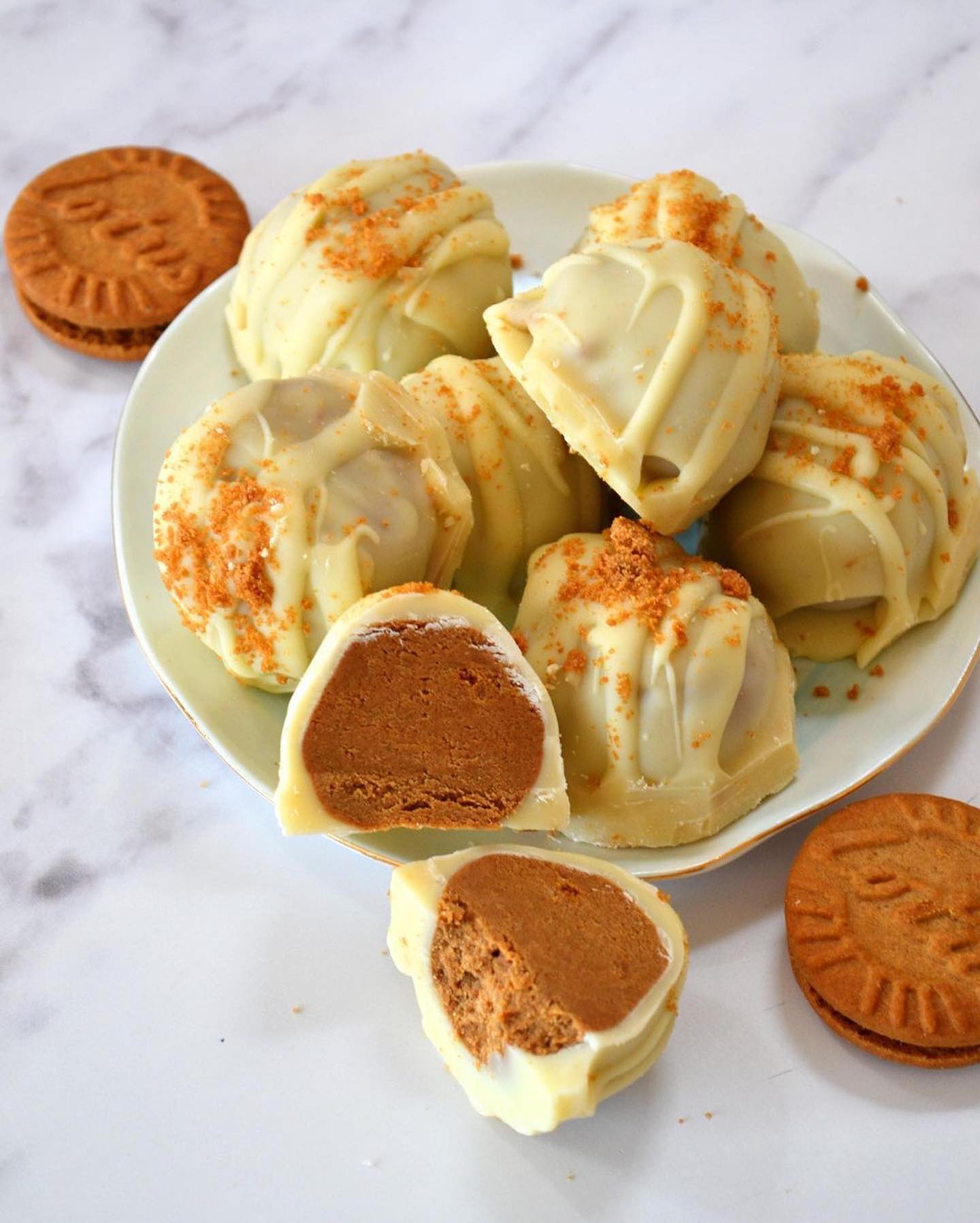 Easy 4-Ingredient No Bake Biscoff Protein Balls