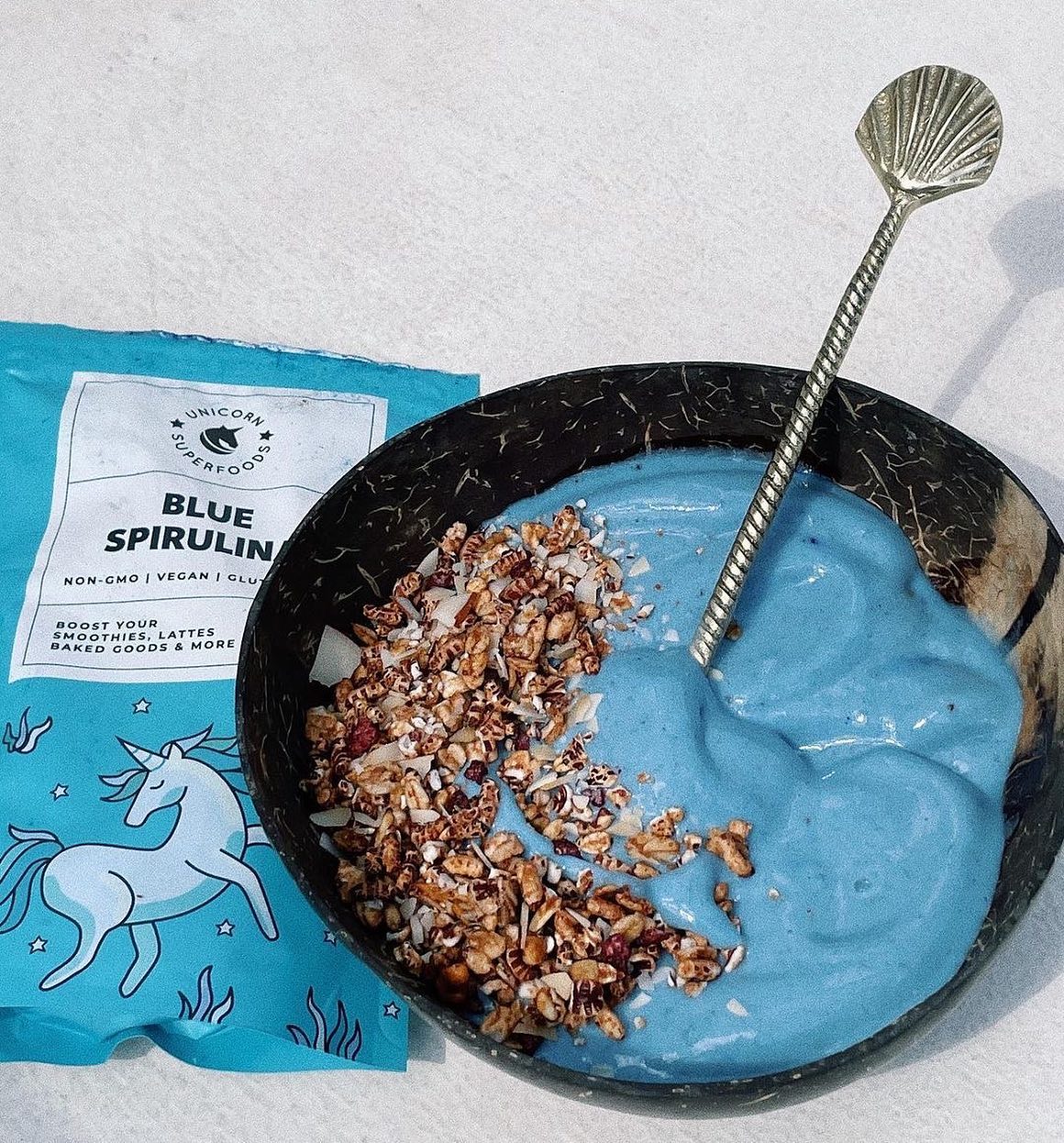Blue Spirulina Banana Smoothie