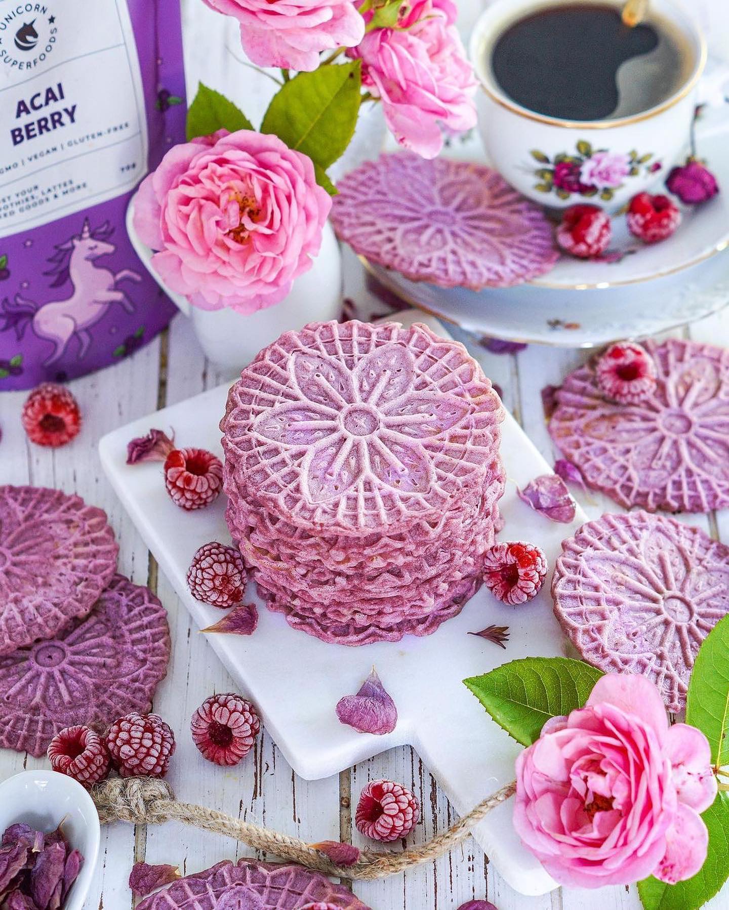 Purple Berry Waffles