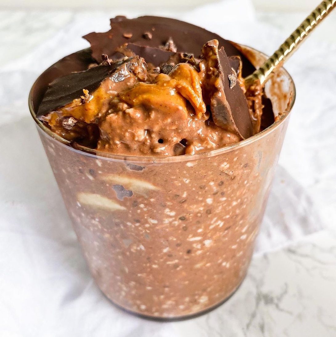 Chocolate Peanut Butter Fudge Oats with Chocolate Shell 🍫🥜