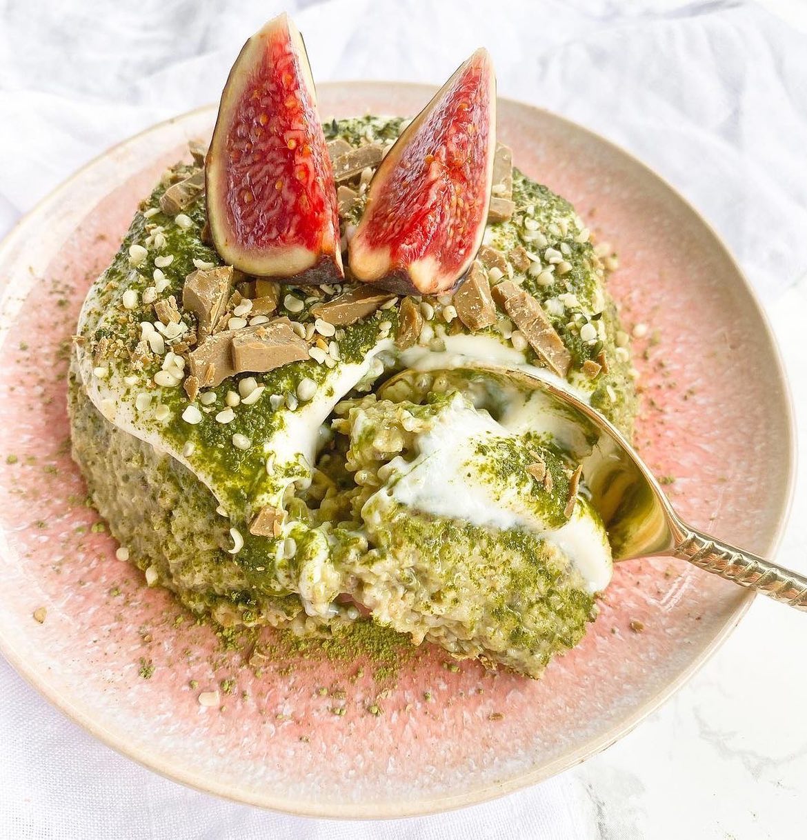 Matcha Oatmeal Breakfast Cake🍵💚