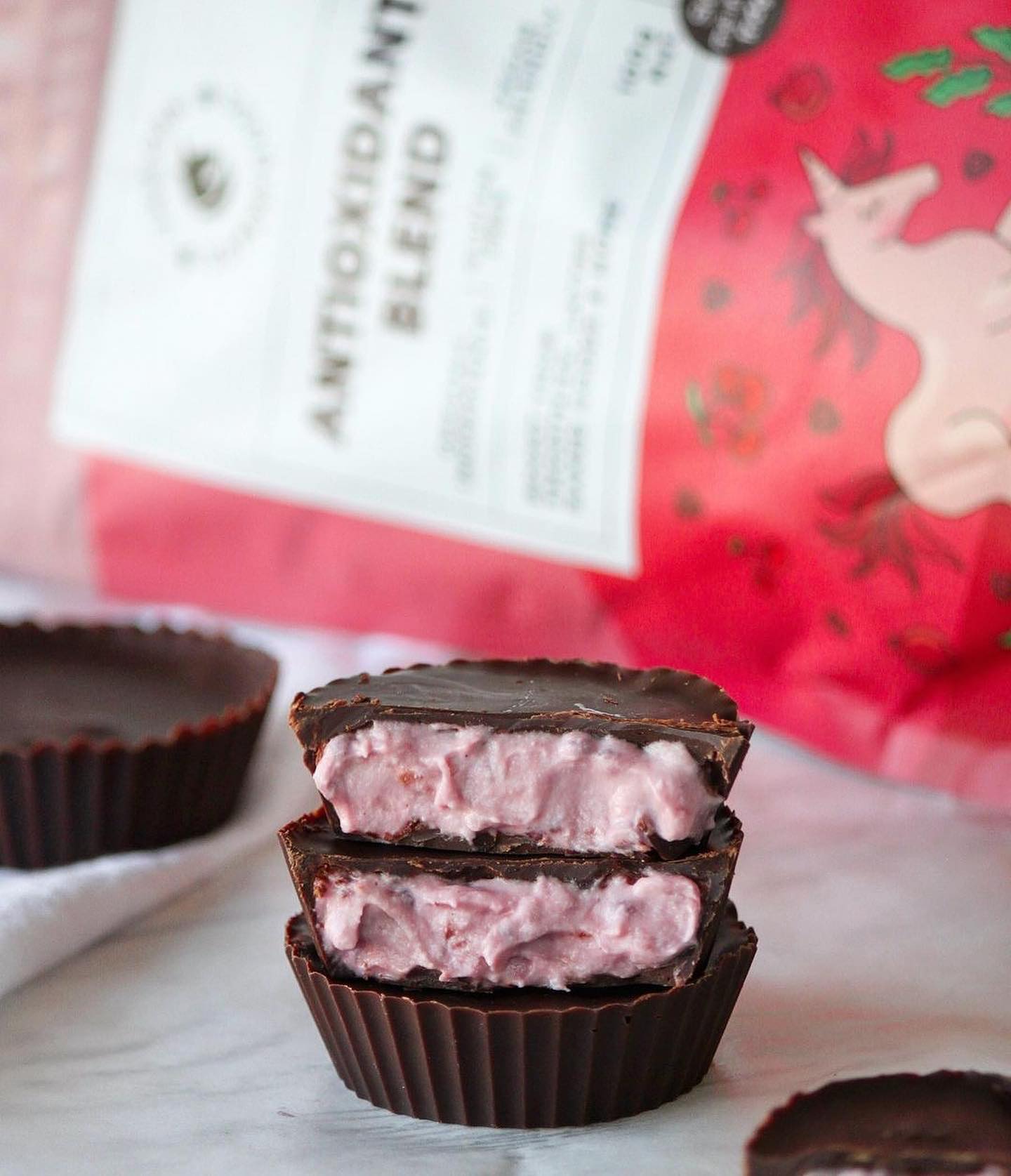 Raspberry Mousse Choc Cups