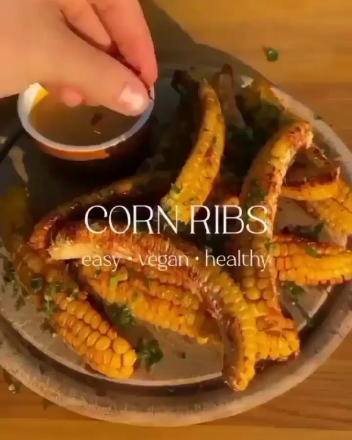 Vegan Baked Corn Ribs Appetizer