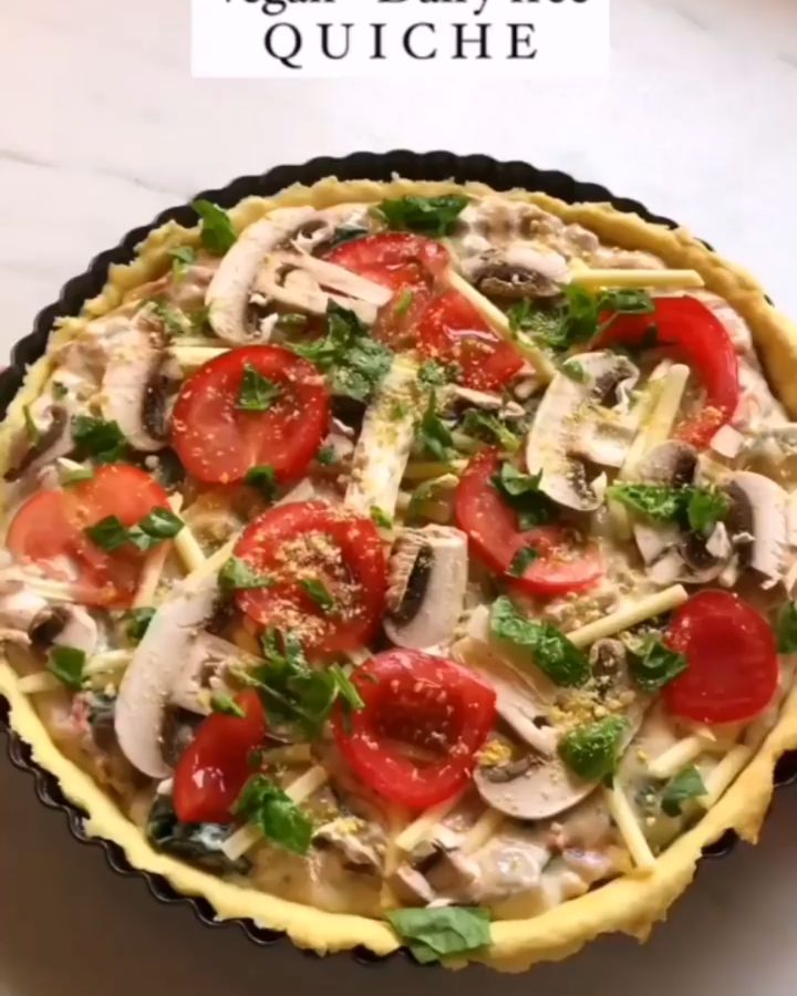 Vegan Quiche with Tofu and Vegetables