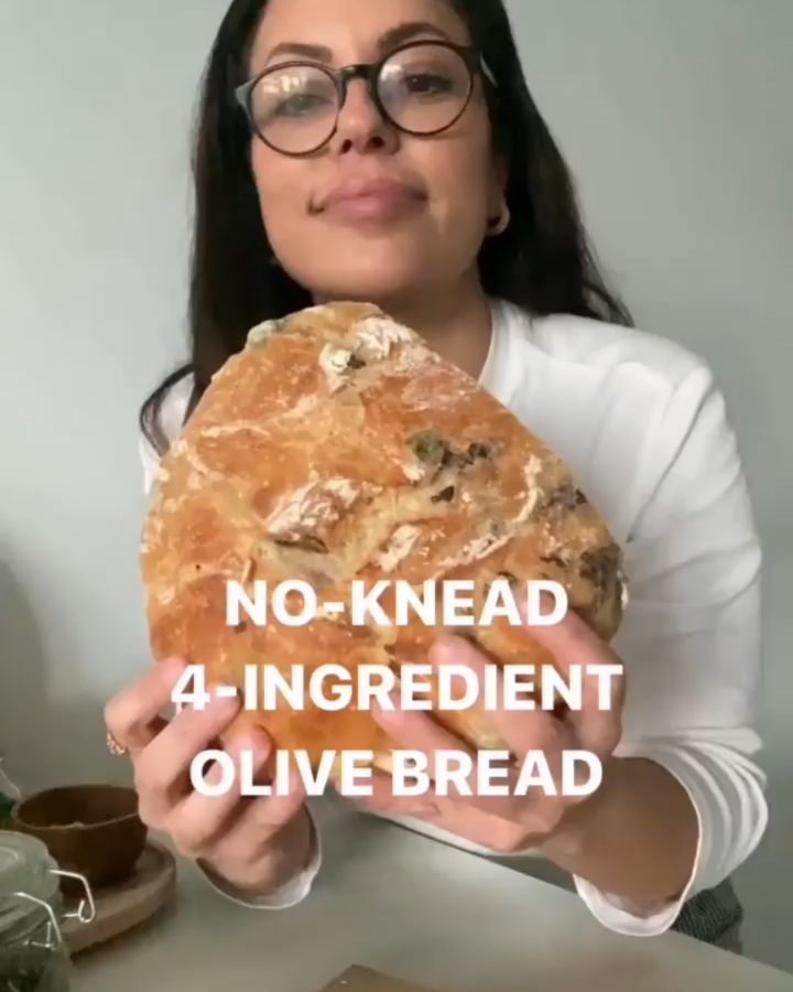 Simple No-Knead Olive Bread