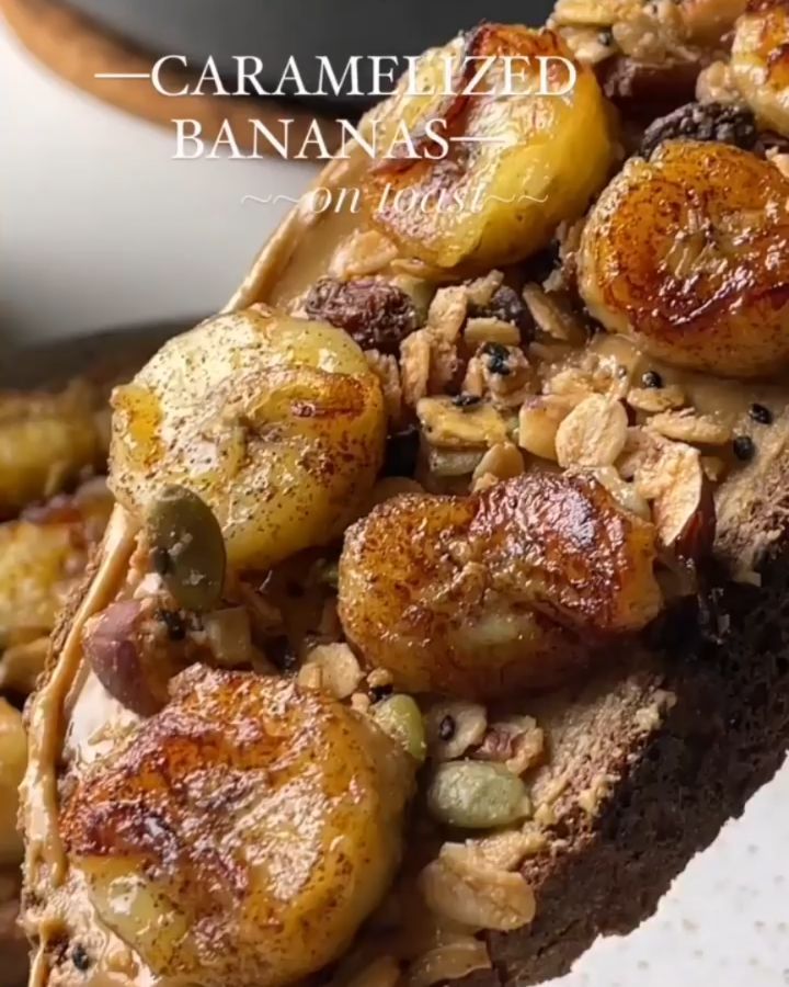 Peanut Butter Granola Banana Toast
