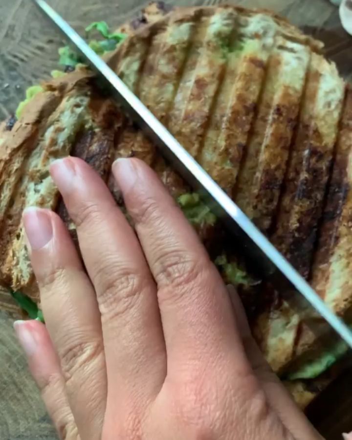Marinated Tofu Panini Sandwich