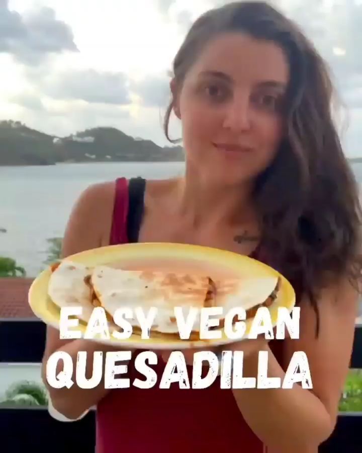 Vegan Quesadilla with Tofu Filling