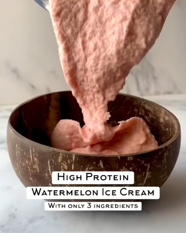 High Protein Vegan Watermelon Ice Cream