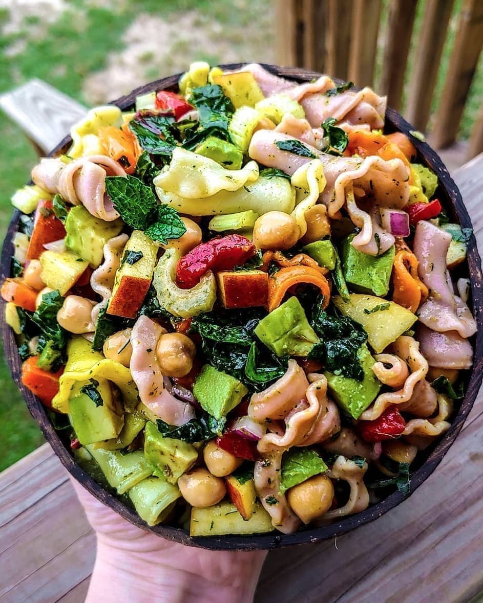 Vegan Pasta Salad with Garlic Herb Dressing
