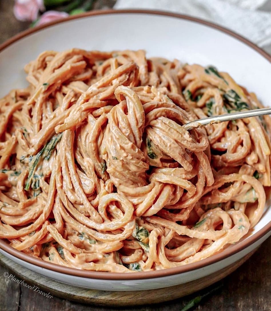 Vegan Blush Alfredo Pasta