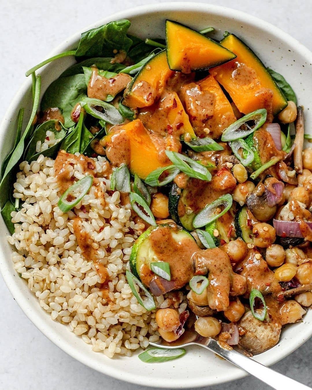 Almond Miso Chickpea Nourish Bowl