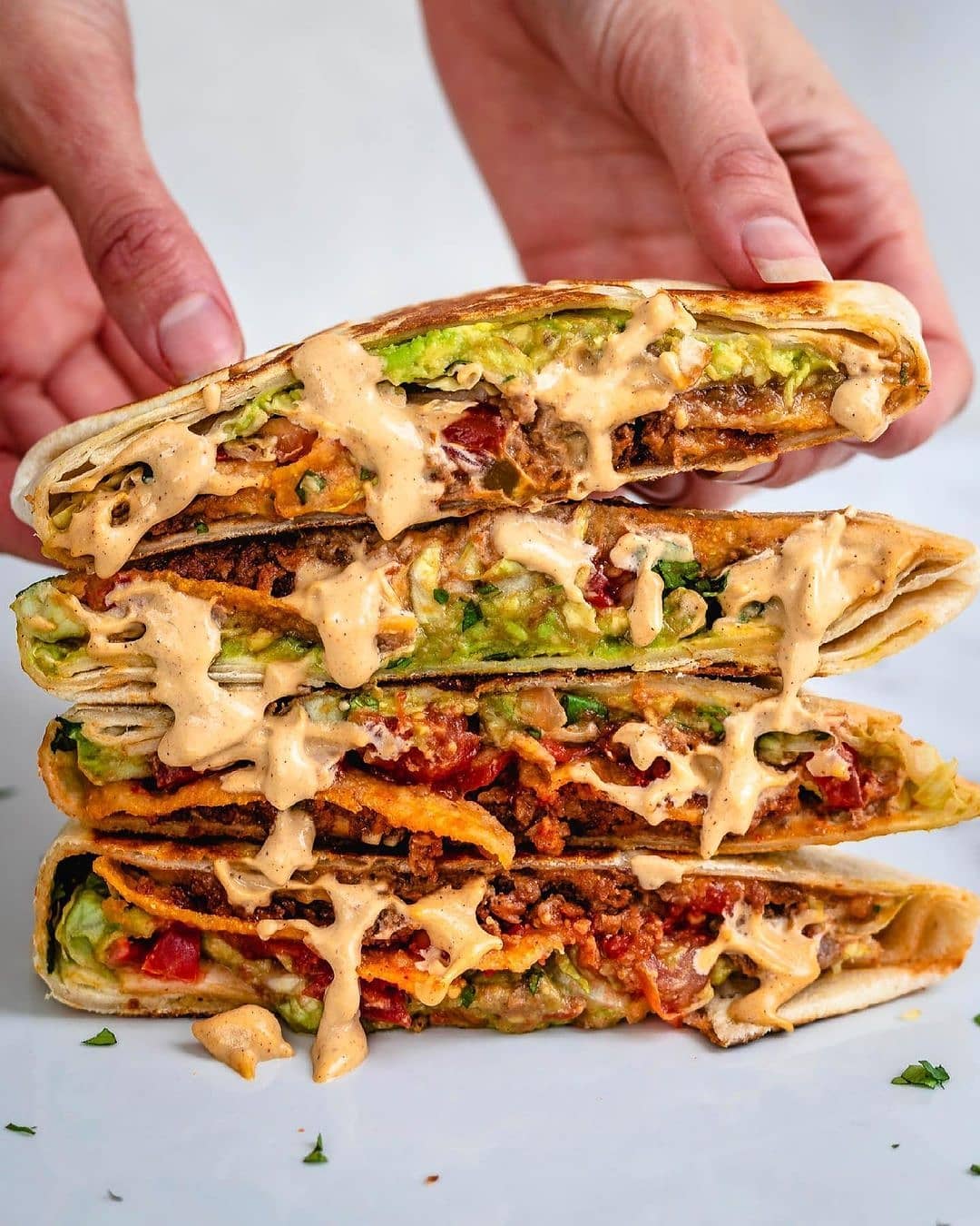 Homemade Vegan Crunchwrap Supreme