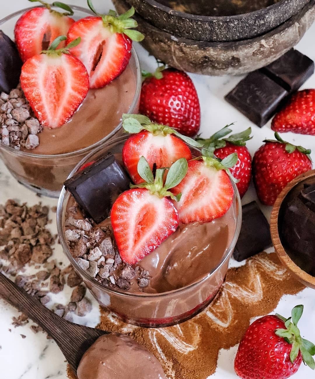 Three-Ingredient Vegan Protein Chocolate Mousse