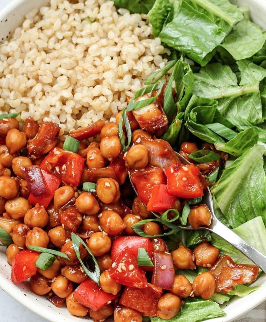 Garlic Chili Chickpeas Stir-Fry