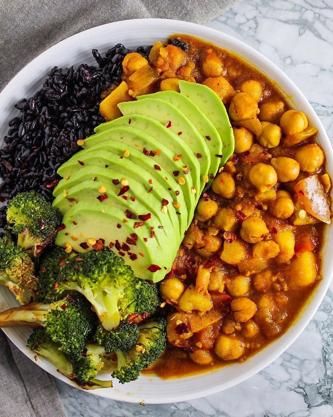 Sweet Chickpea and Potato Curry Bowl