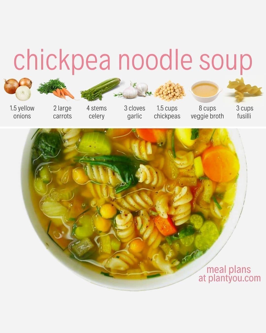 Easy Vegan Chickpea Noodle Soup