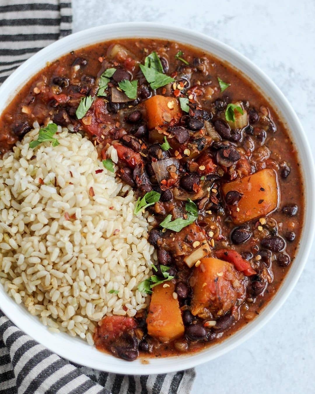 Black Bean and Butternut Squash Stew