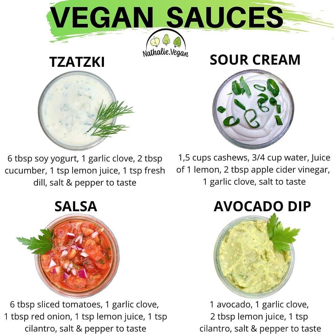 Four Vegan Sauces and Dips