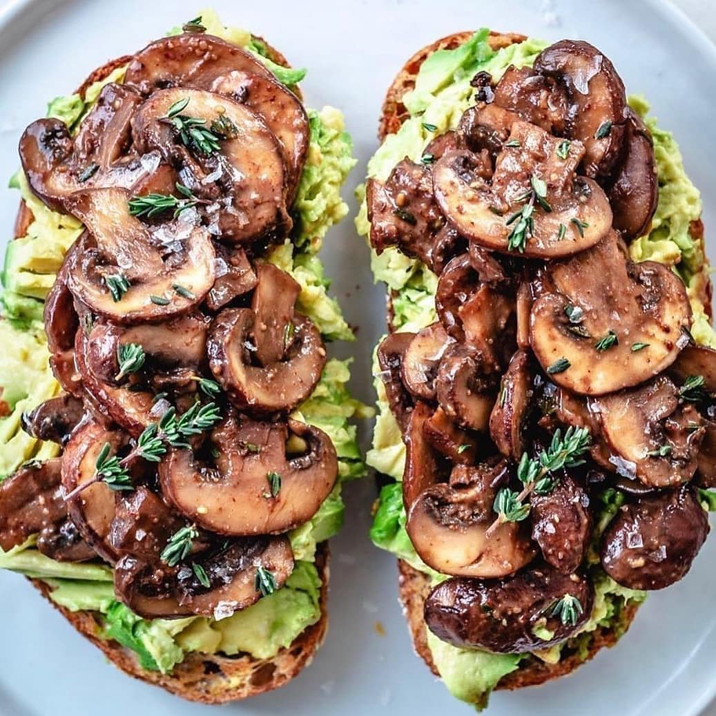Balsamic Mushroom Avocado Toast