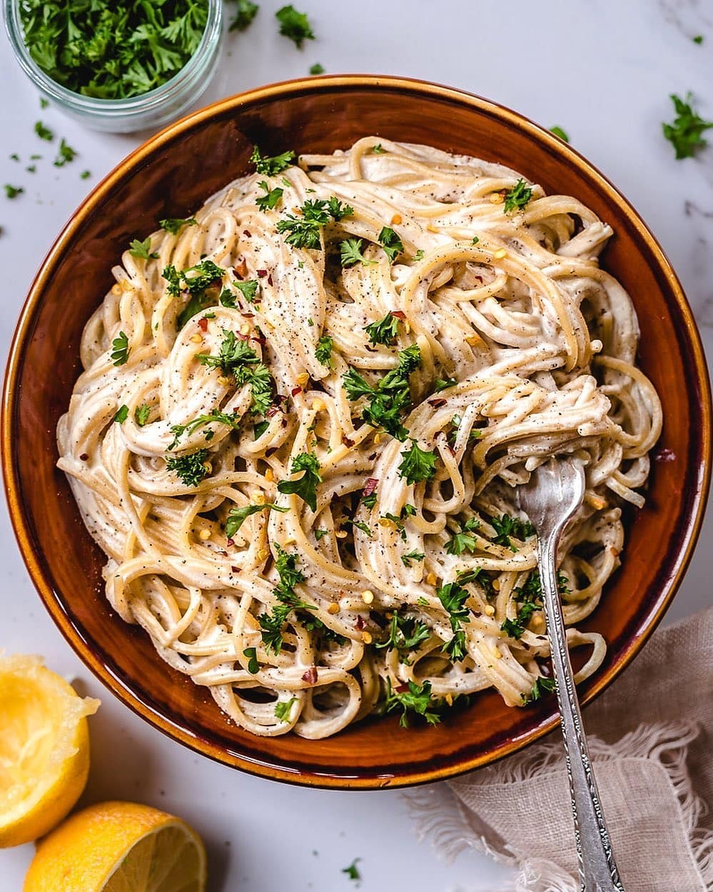 Creamy Vegan Alfredo Pasta