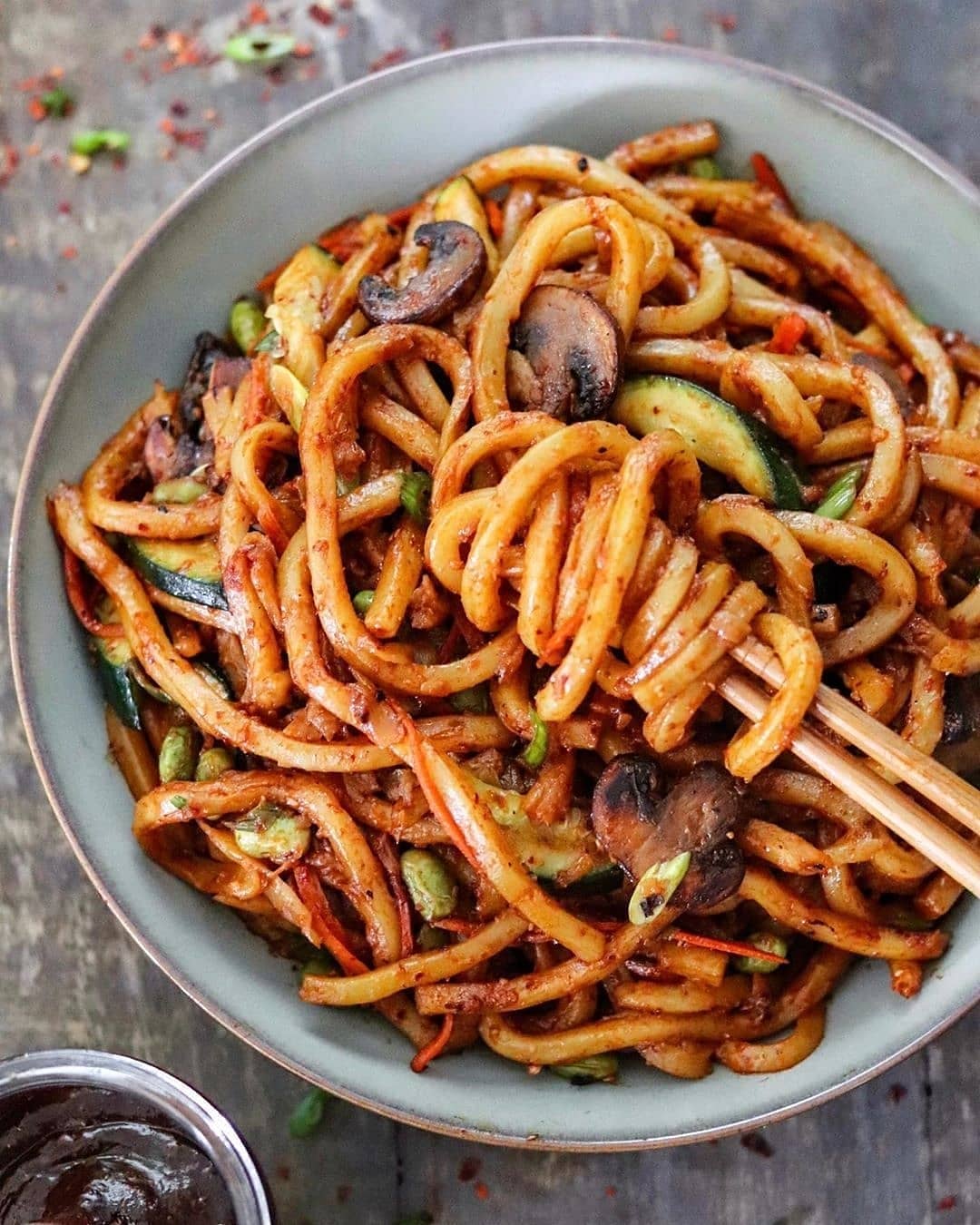 Spicy Udon Noodle Stir Fry