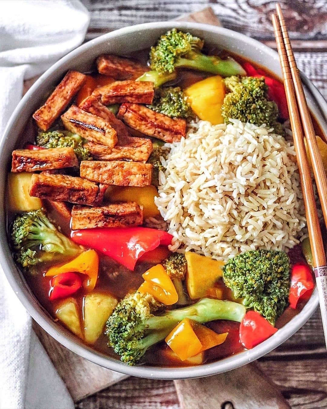 Sweet and Sour Stir Fry with Tamari Tofu
