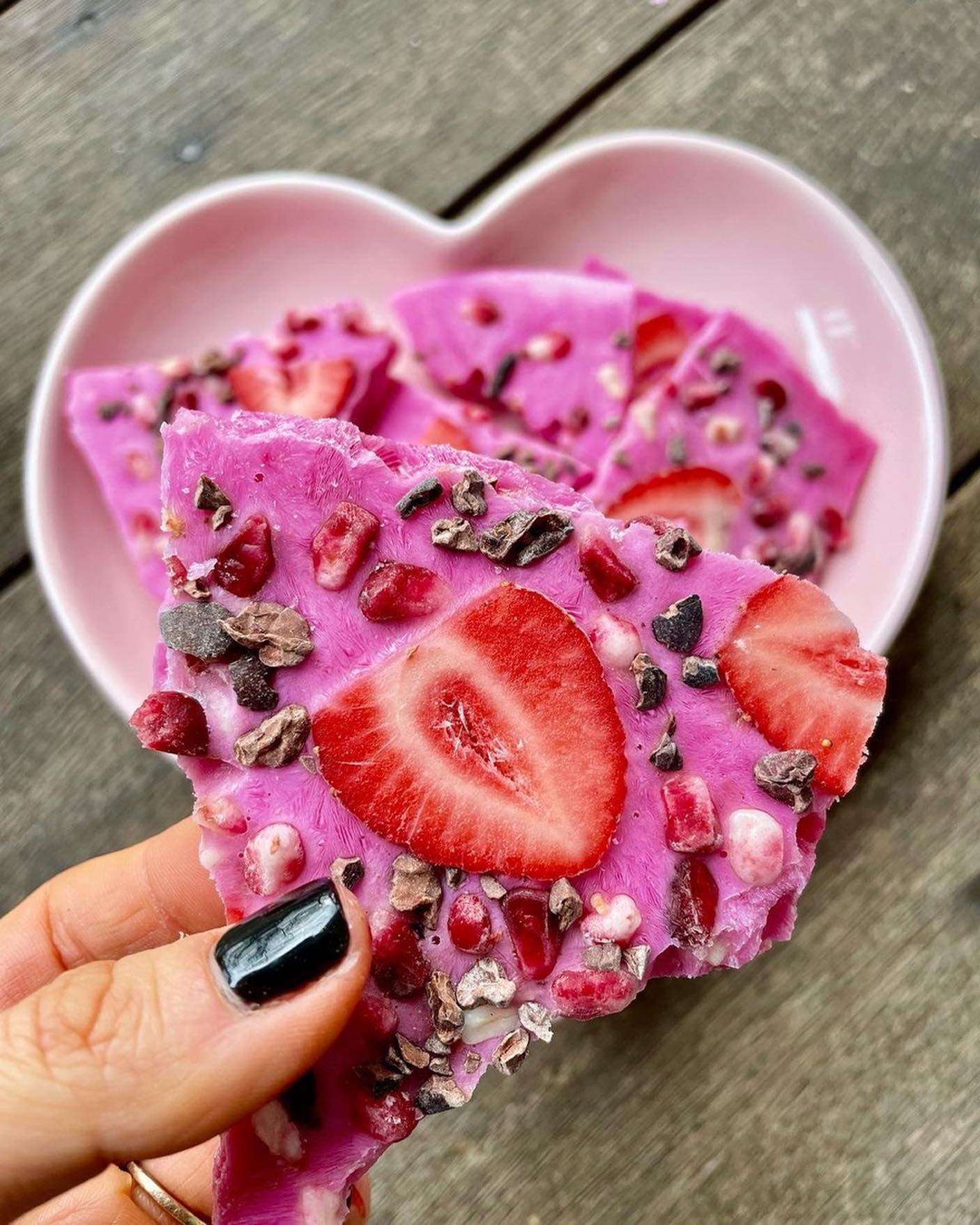 Strawberry Beet Yogurt Freezer Bark