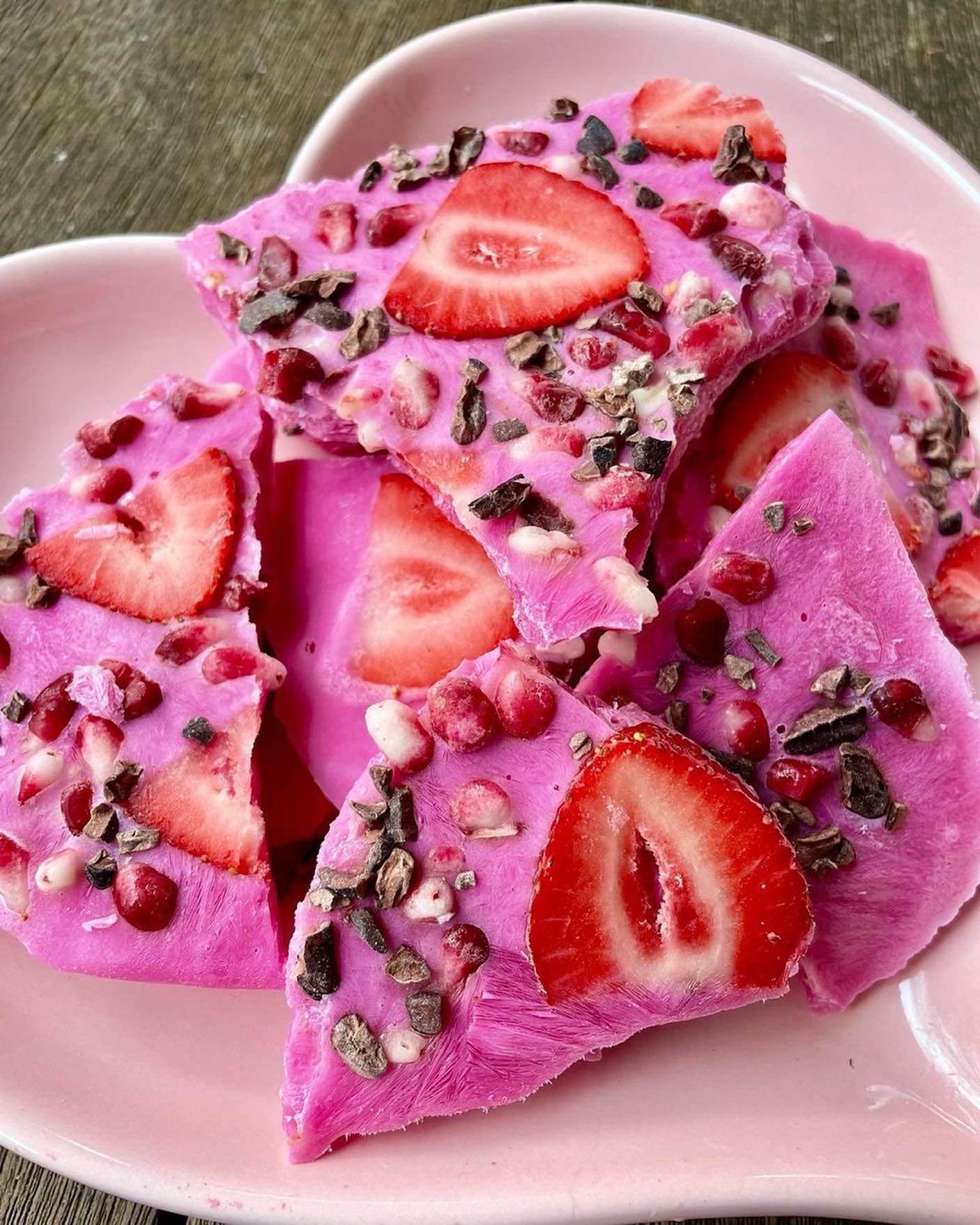 Strawberry Beet Yogurt Freezer Bark