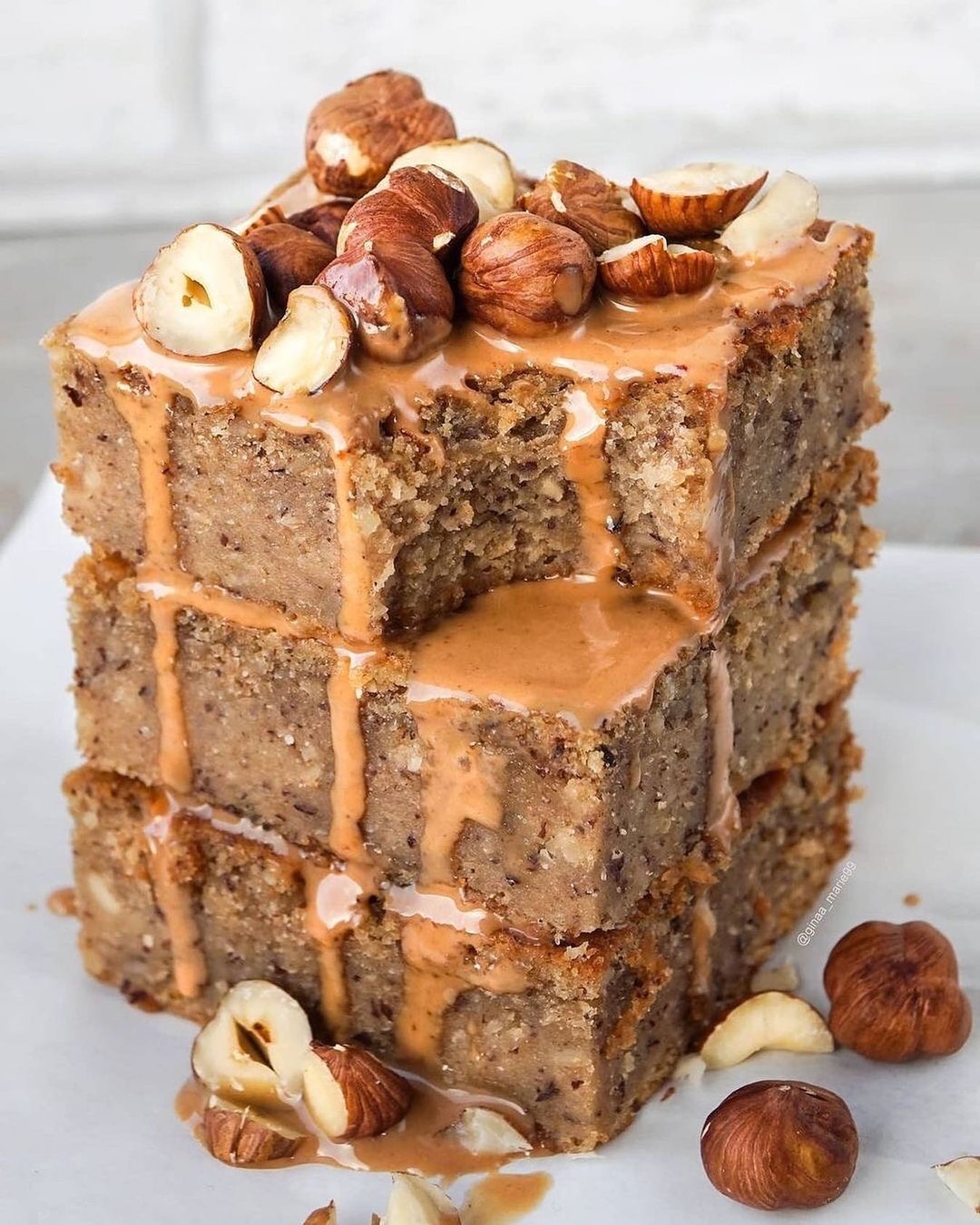Vegan Healthy Hazelnut Blondies