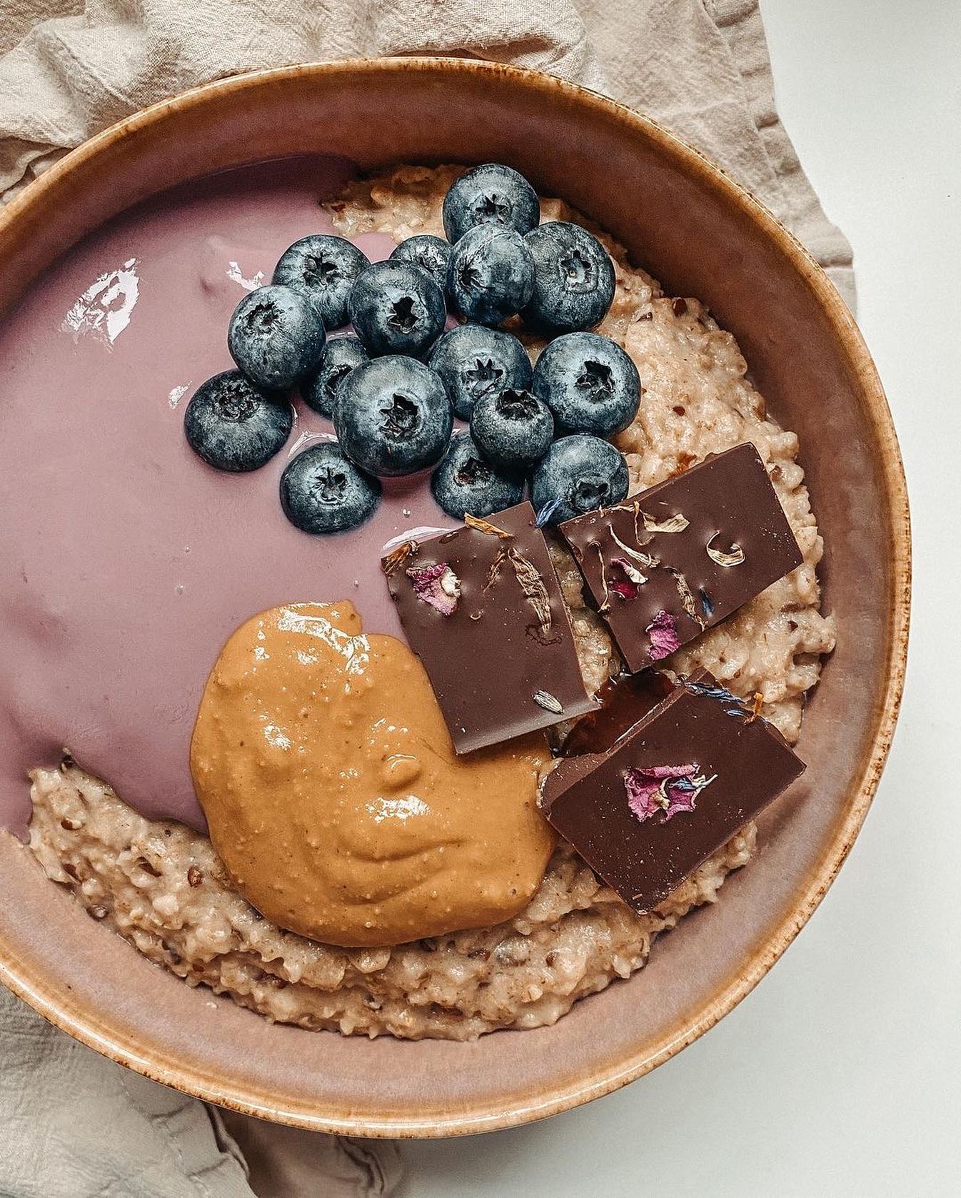 Blueberry Peanut Butter Oatmeal