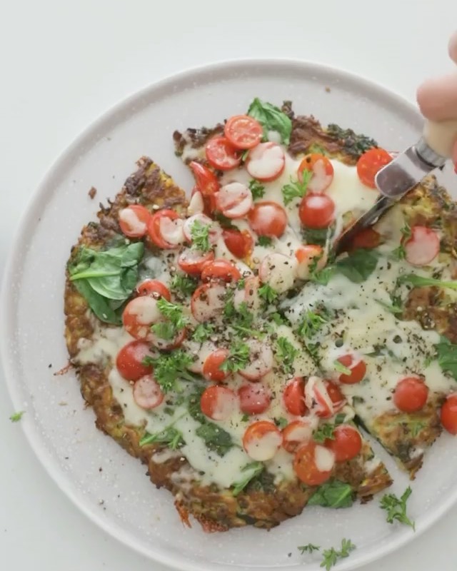 Vegan Pan-Fried Zucchini Pizza